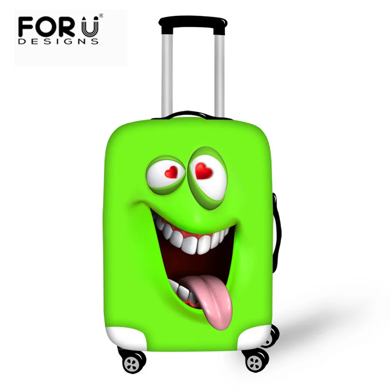 FORUDESIGNS Expression Защитная крышка багажника Чехлы для чемоданов Мультфильм Багажные Чехлы аксессуары сумки Дорожный чемодан-тележка крышка - Цвет: CA4974