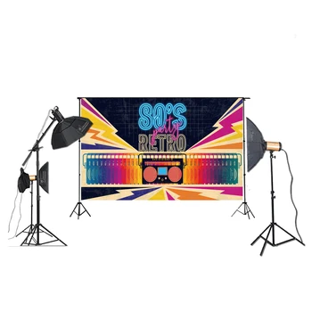 

80's Hip Hop Photography Backdrop 80 'S Party Decoration Photo Background for 8oth Vinyl Photo Booth Backdrops XT-7315