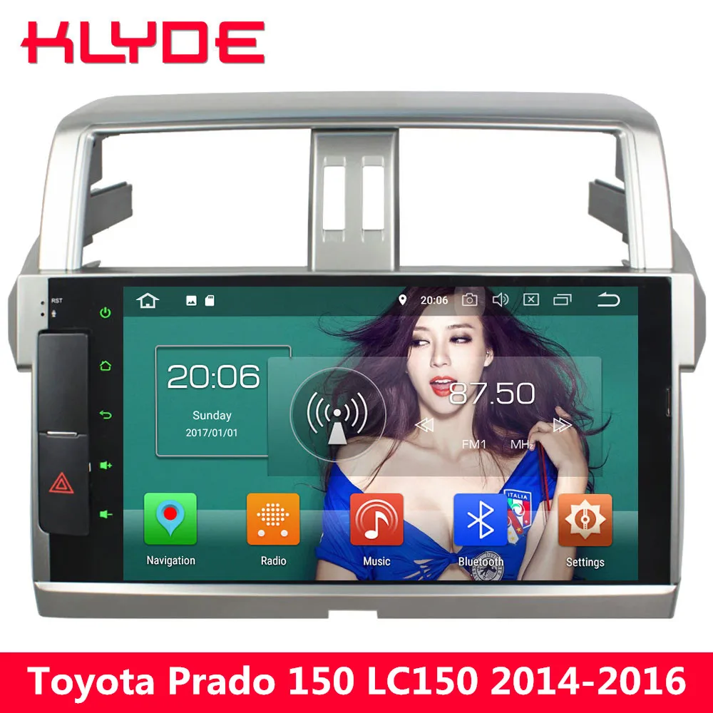 

KLYDE 10.1" Octa Core 4G Android 8.0 4GB RAM 32GB ROM Car DVD Multimedia Player Radio For Toyota Prado 150 LC150 2014 2015 2016