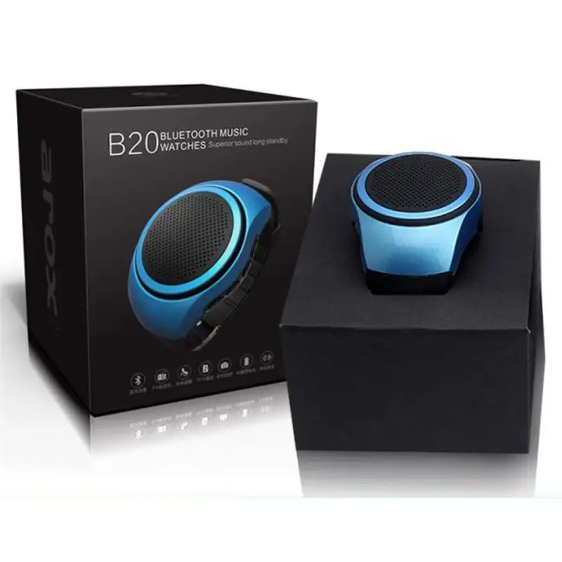Многофункциональные спортивные Смарт часы Bluetooth Колонка B20 с автоспуском