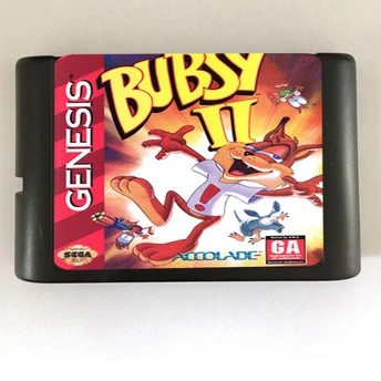 

Top quality 16 bit Sega MD game Cartridge for Megadrive Genesis system --- Bubsy II