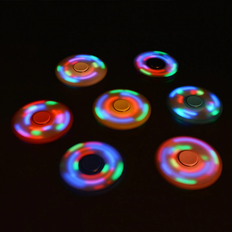 

Wholesale LED Light Hand Spinner Fidget Tri-spinner Plastic EDC Finger Toys For Autism/ADHD Relief Focus Anxiety Anti Stress Toy