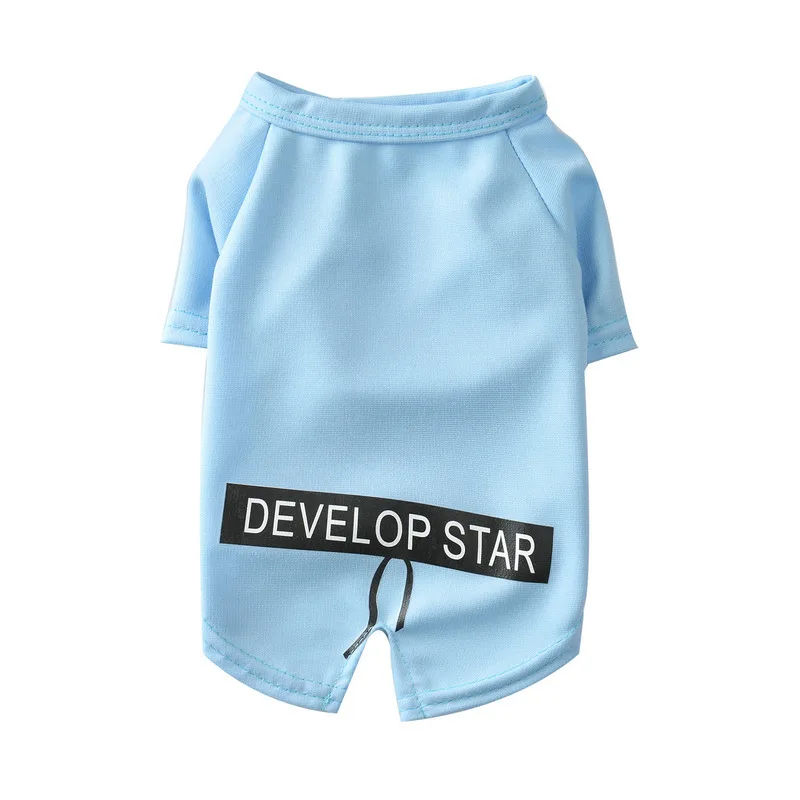 blue Abrlo одежда для домашних животных для собак, кошек, рубашки, костюм для домашних животных, одежда для маленьких женщин, собак, чихуахуа, крутая одежда для щенков, мягкая дешевая ткань - Цвет: blue