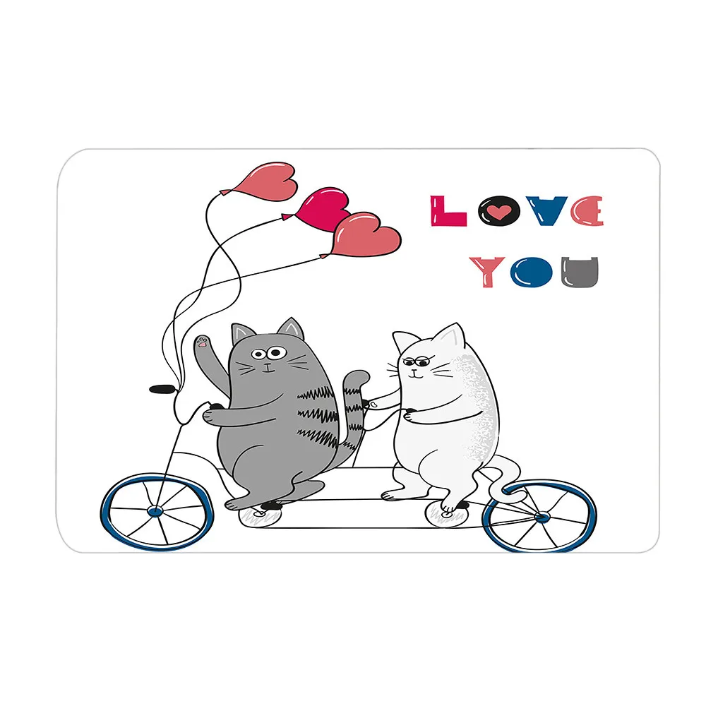 9 styles door carpet entrance Valentine's Day Printed Non-Slip Rug Dining Floor Mat Room Home Bedroom Carpet home Decor F300111 | Дом и