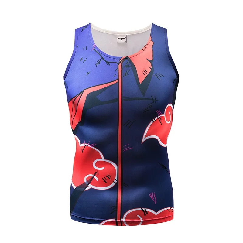 

Print Tank Tops Men Vest Male singlet Anime Top&Tee Fitness Chinese Style Tight Bodybuilding Women Sleeveless Summer ZOOTOP BEAR