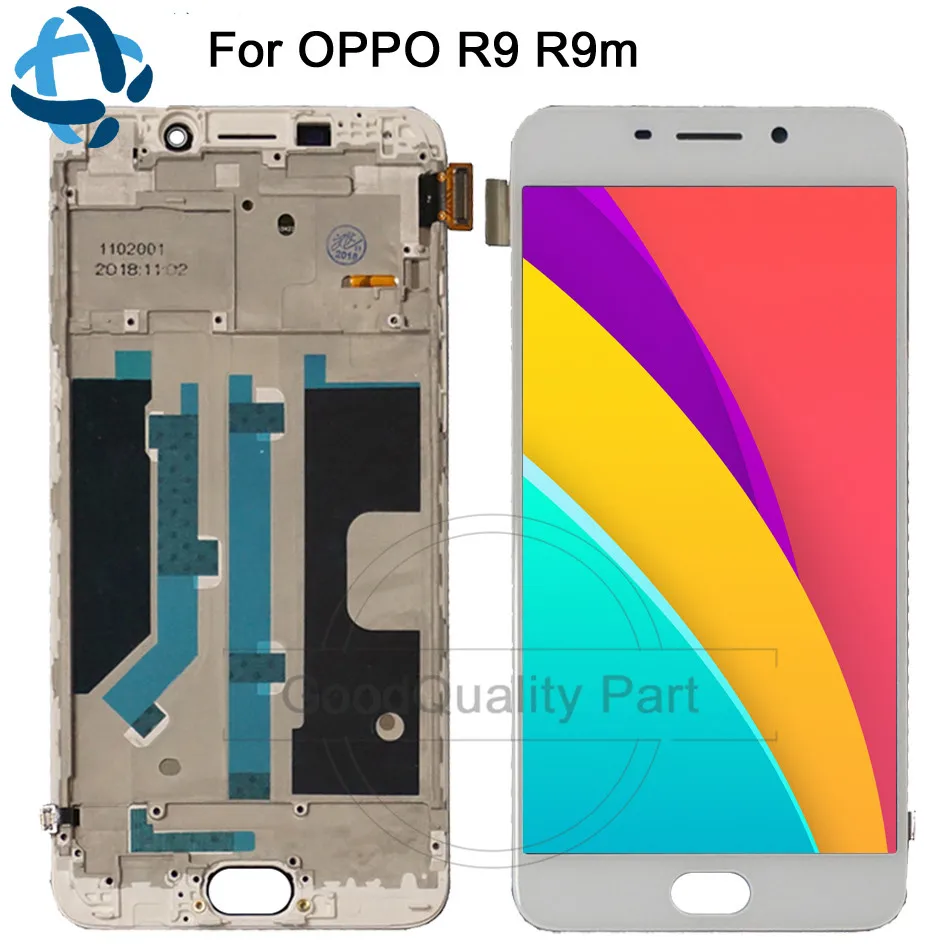 

100% tested For OPPO R9 Full LCD Screen R9m R9tm X9009 Display Touch Screen Digitizer Assembly + Frame for OPPO R9 replacement