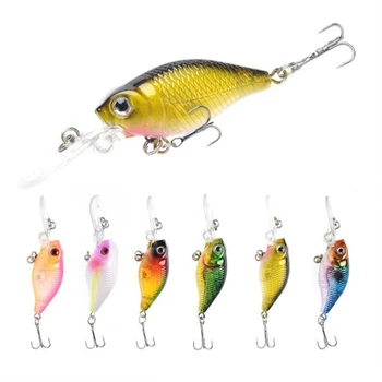 

1Pcs 60mm 4.3g Crankbait Fishing Lure 3D Eyes Floating Laser Minnow Hard Aritificial Bait Pesca Fishing Wobblers tackle