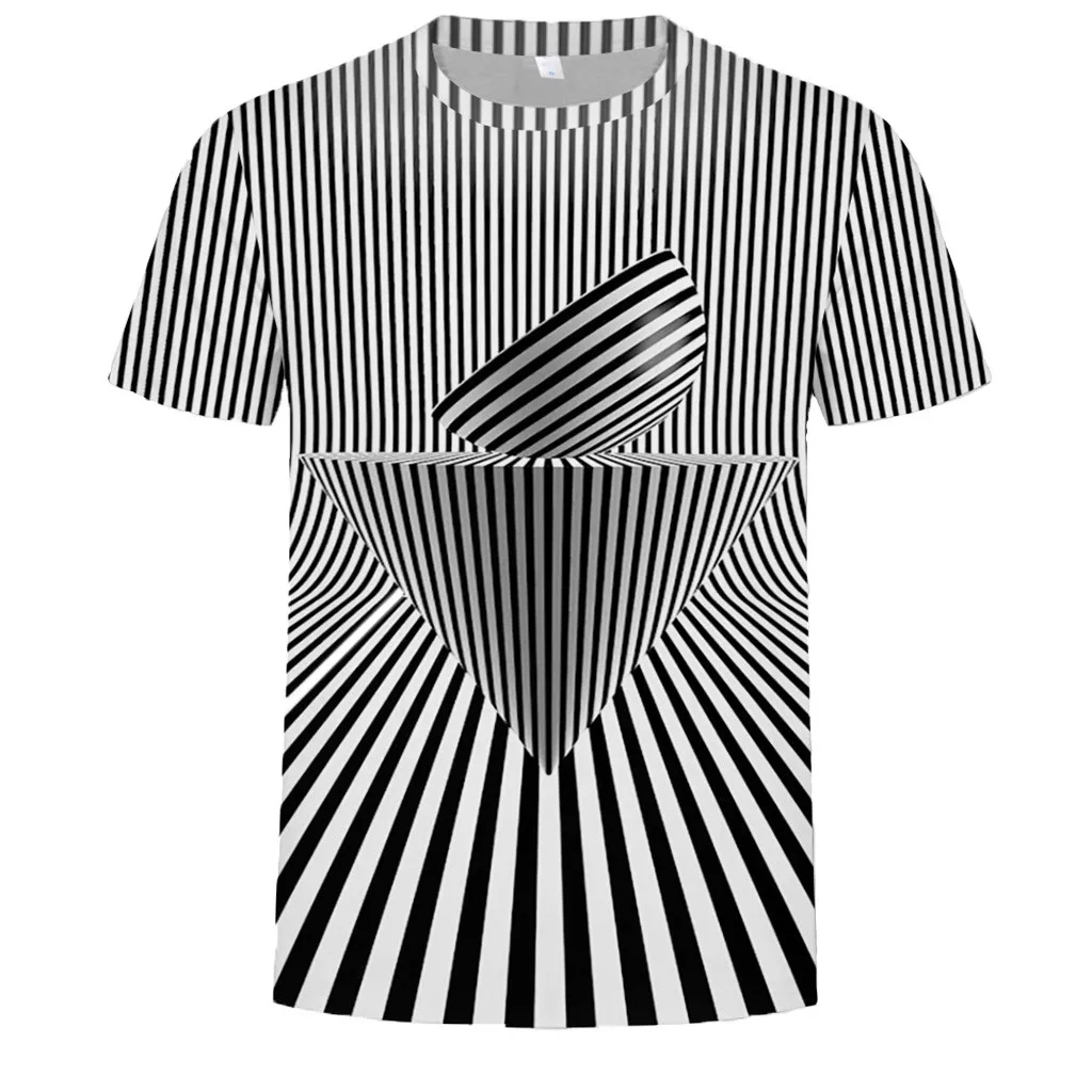 

Shirt Summer 2019 Tshirt Mens Cothing Striped Short Sleeve Gothic O Neck T Shirt Camisetas Hombre Harajuku Funny T Shirts