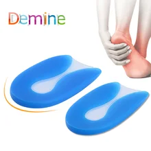 Демин, силиконовый гель, подпяточник, стелька для ног, амортизация, мягкая, эластичная, половина чашки, вставка для обуви, подпяточник, вставка