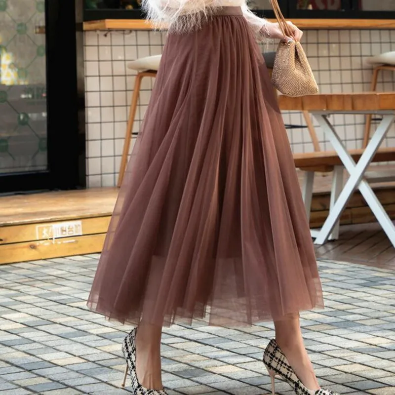 High Waist Long Skirt