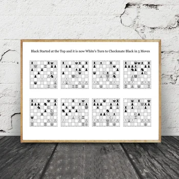 

Chess Puzzles Poster Art Canvas Painting Wall Picture Art Home Decor