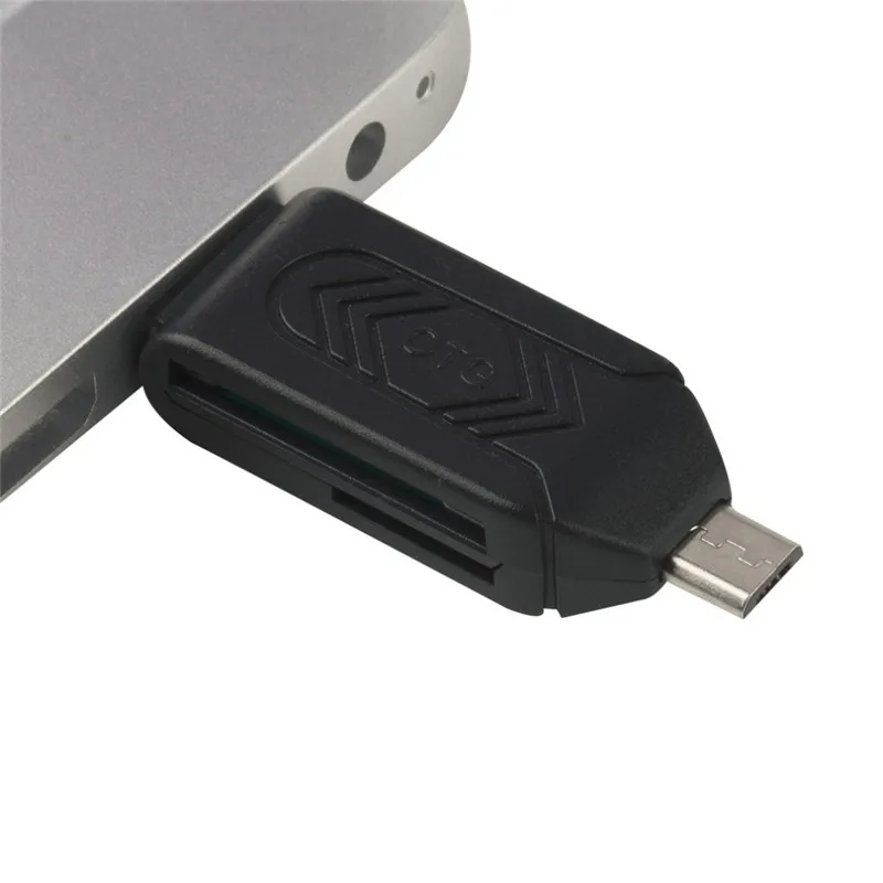 2 в 1 SD TF кард-ридер Micro USB OTG адаптер для samsung Android телефонов компьютер Micro USB зарядное устройство OTG конвертер кард-ридер