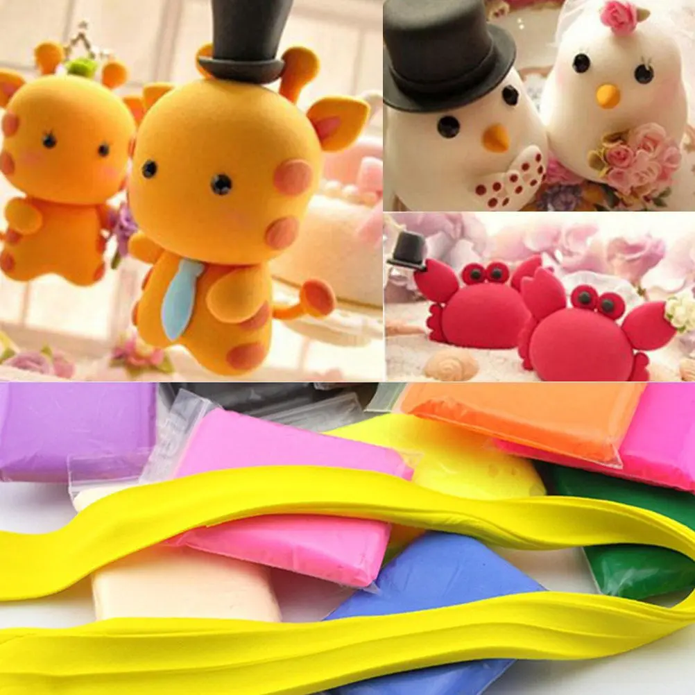 DIY ремесло мягкая полимерная глина пластилиновые блоки Fimo эффект моделирования игрушки забавные красочные Пластилин учебный игрушки 12 цветов