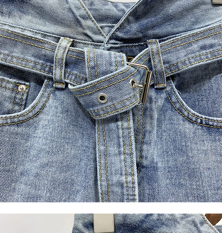 2019 новые джинсы джинсовые высокая талия с поясом светло голубой цвет горячие шорты мини сезон: весна-лето короткие Booty для женщин