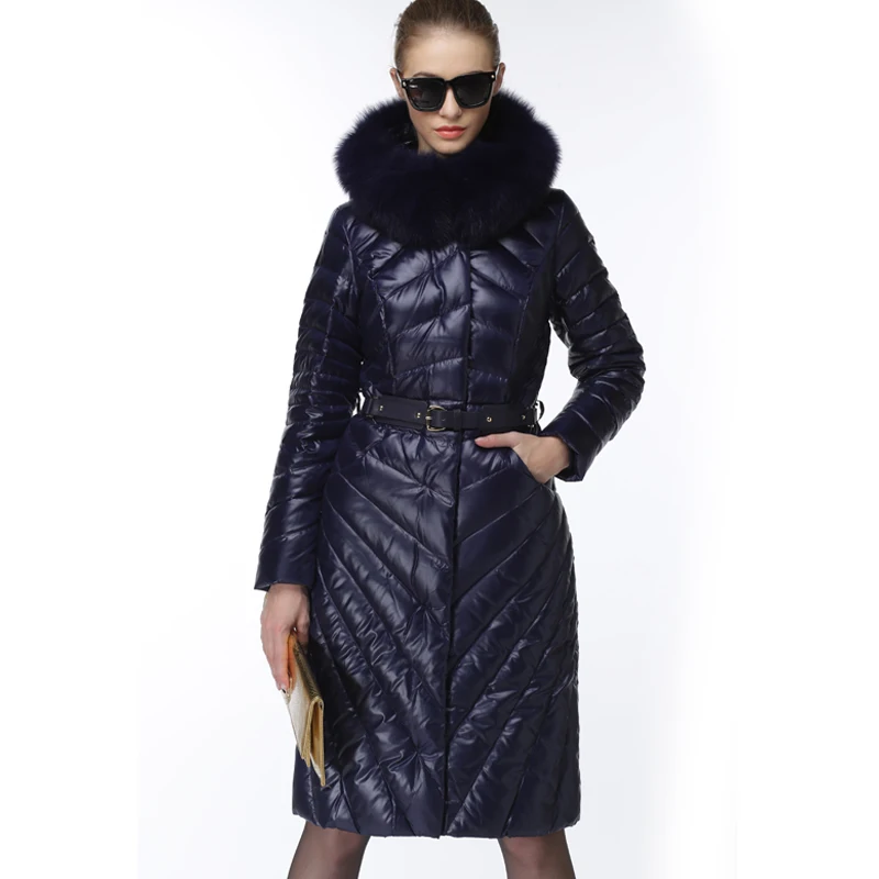 Зимняя куртка пальто 2017 женская обувь Женский Мужские парки натуральным лисьим