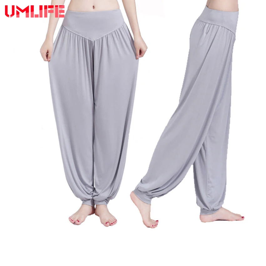 

UMLIFE Yoga Pants Women Plus Size Jogging Trousers Sports Pants Fitness Gym Bloomer Dance Full Length Pants Hot Sale Breathable