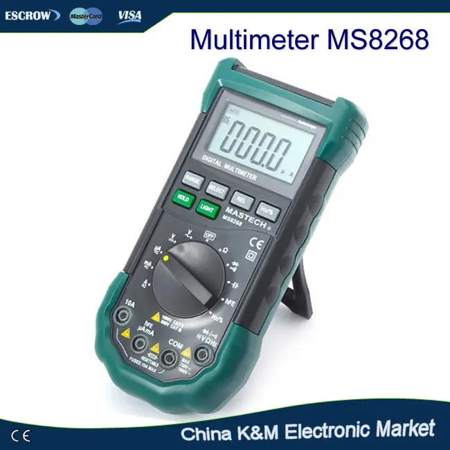 

MASTECH MS8268 3 3/4 AUTORANGE Digital Multimeter AC DC Ohm Hz 4000 Counts Voltmeter Test Resistance tool