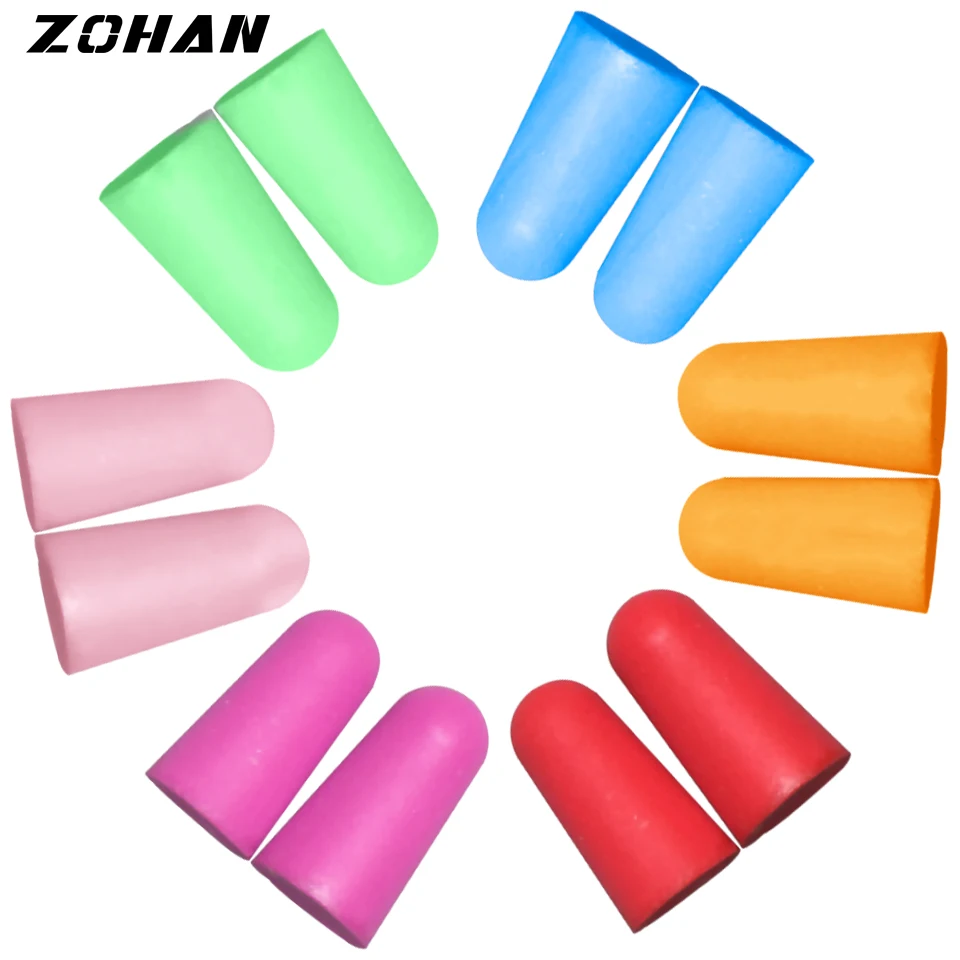 ZOHAN 5 Pairs Soft Tapered Foam Ear Plugs Hearing Protection EarPlugs For Sleep Race Travel Prevention Noise Reduction Ear Plug