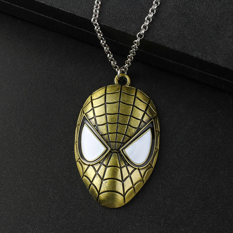 New Design Spiderman fashion jewelry Necklace Amazing Spider Man mask necklace for men Jewelry