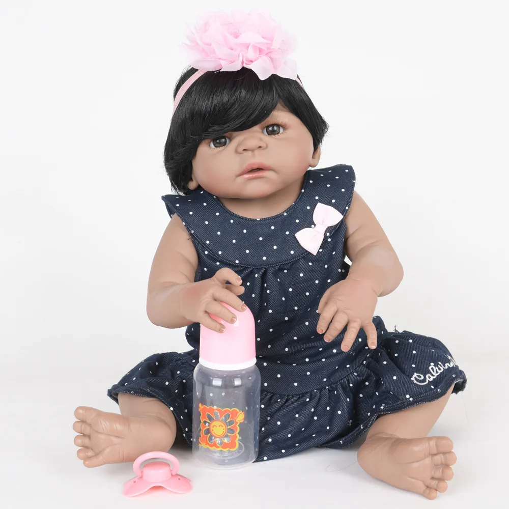 

55cm Soft Full Silicone Reborn Baby Realistic Newborn Princess Girl Doll for Children Toy Christmas Birthday New Year Gift