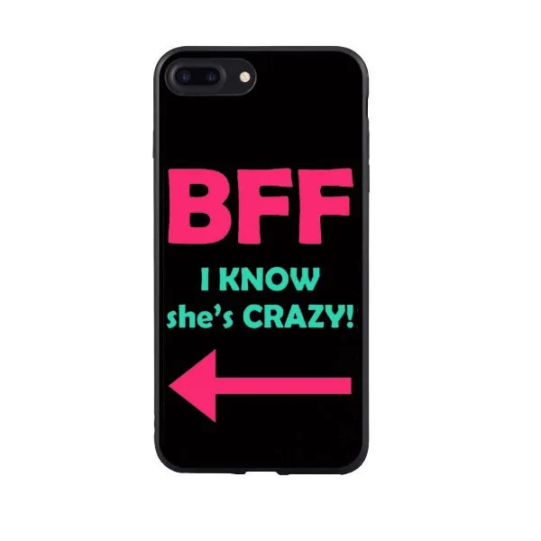 Уникальный Роскошный Жесткий чехол из ПК для телефона Best friend forever BFF черный iPhone 11