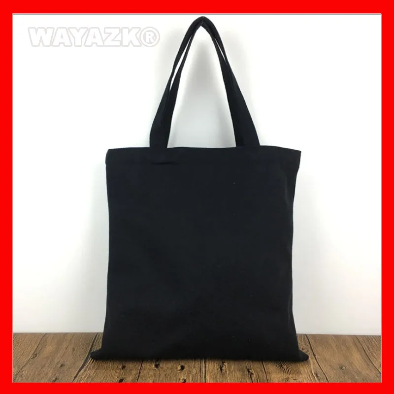 black canvas cotton bag