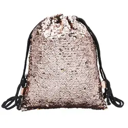 Модный рюкзак для путешествий с розами, повседневный двойной цвет, блестки, унисекс, сумка на грудь, рюкзак для девочек, женская сумка на