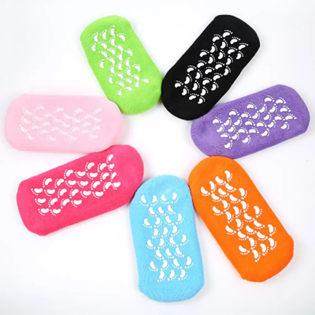 Humectante blanqueadora máscara exfoliante pies guantes Spa Gel calcetines mano máscara cuidado de los pies belleza calcetines de algodón