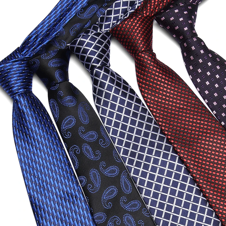 

2019 New Fashion plaid mens luxury Silk men ties Paisley Stripe formal business wedding british plaid cravatte seta 7.5m necktie