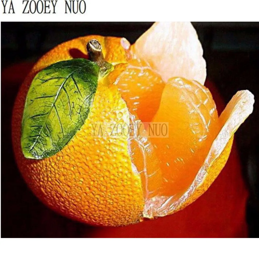 

YA ZOOEY NUO 5D DIY Diamond Painting Cross Stitch Mosaic Full Drill Embroidery Fruit oranges Diamond Set Needlework Decor KL520