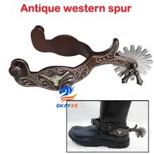 Антикварная шпора из вестерна, ковбойский шпор, ручная Выгравированная. с jingle bobs