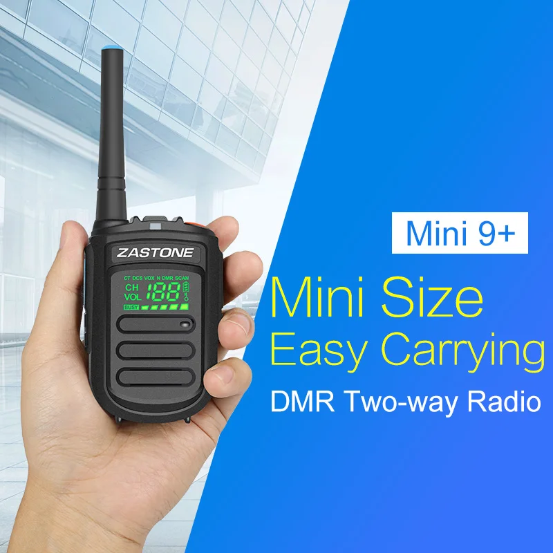 

Zastone Mini9 Plus DMR Portable Digital Walkie Talkie UHF 400-470MHz HF Transceiver Communicator Handheld Two Way Radio
