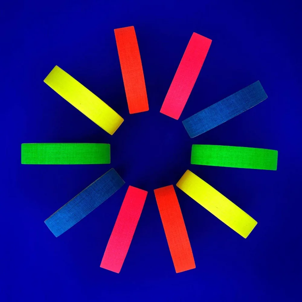 6 Упак. Blacklight краски маскирования UV реактивный флуоресцентный неоновый клейкие
