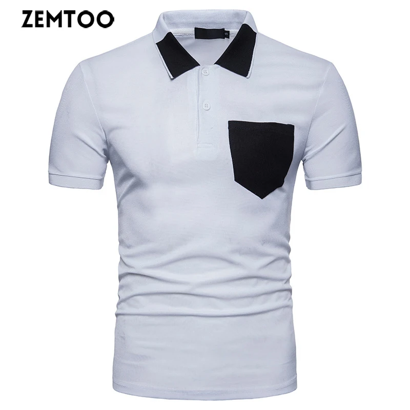Qiangjinjiu Mens Lapel Short Sleeve Camo Printed Splice Fashion Casual Polo Shirt T Shirt
