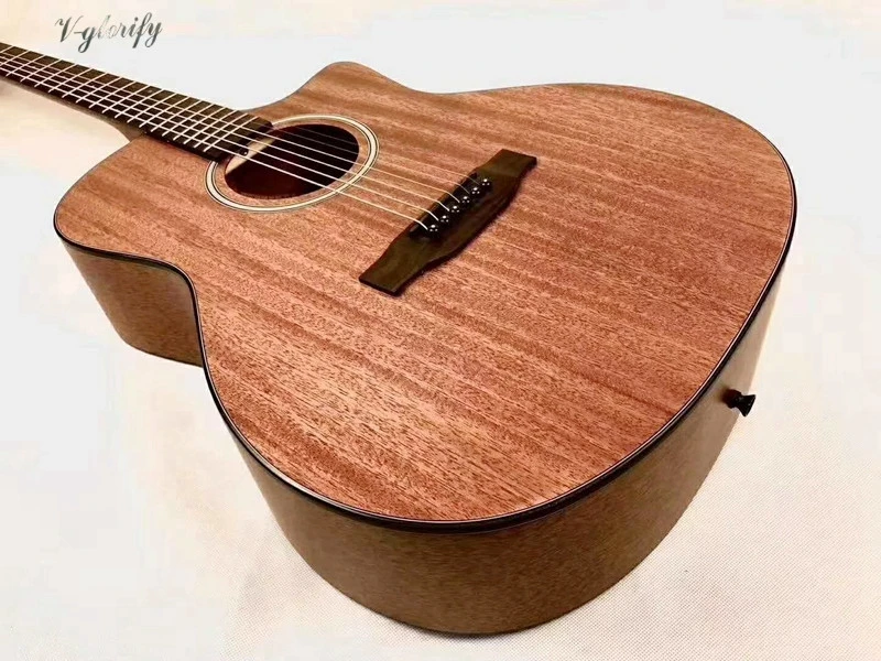 

41inch full mahogany wood high quality acoustic electric guitar with EQ