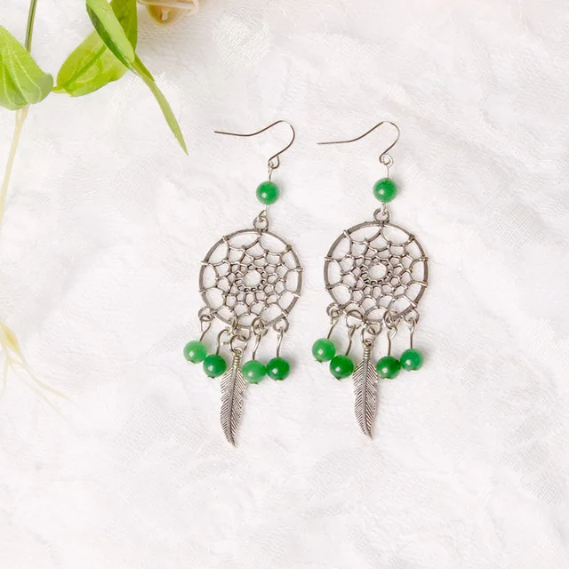 Miamor 10 Colors Cute Mini Dreamcatcher Earrings Turquoise Dream Miamor 10 Colors Cute Mini Dreamcatcher Earrings Turquoise Dream Catcher Eardrop For Lady S Jewelry Accessories