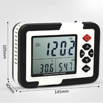 

Digital Carbon Dioxide Detector Air Quality Monitoring CO2 with Alarm System