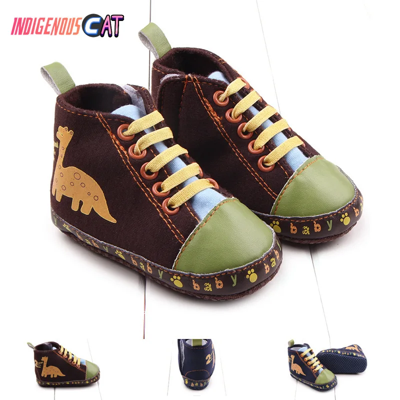 

2019 Spring Autumn Canvas Toddler Baby Shoes Girls Boys First Walkers Baby SneakersLace Newborn Baby Moccasins 0-18M Crib Shoes