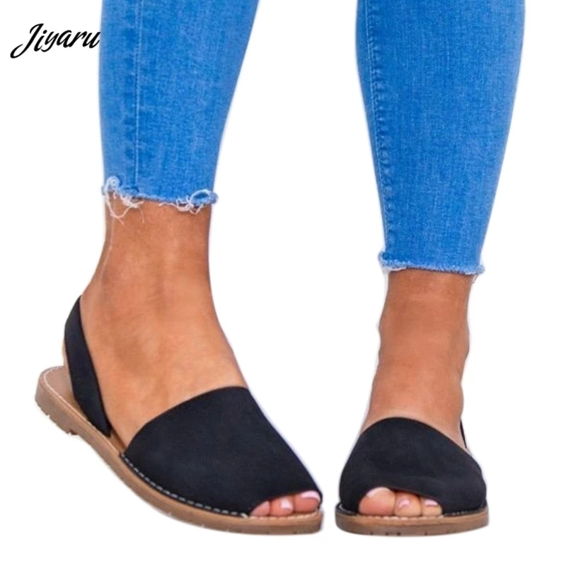 

New Women Flat Sandals Summer Female Gladiator Sandals Open Toe Roman Sandals Elastic Band Large Size Ladies Casual Beach Shoes