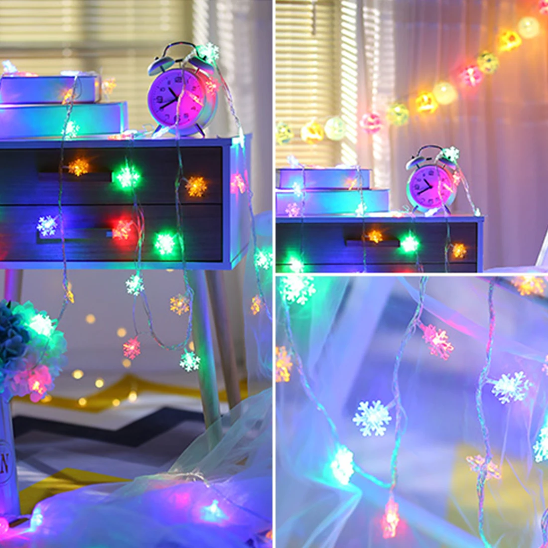 

Good 5M /10M Christmas Led String Lights Xmas Tree Fairy Light Decorative Snow Lights Tree Garland Christmas Tree Decorations