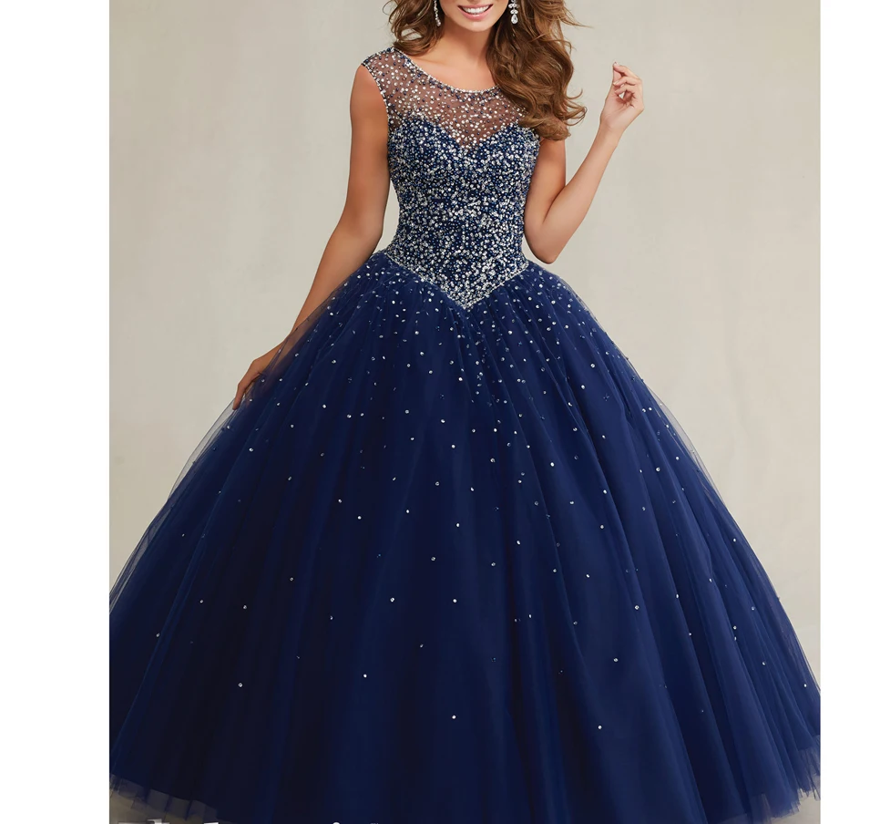 Иллюзия совок длина до пола Тюль Жемчуг с шалью vestidos 15 anos quinceanera пышные платья бальное платье