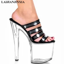 LAIJIANJINXIA/обувь с классическим носком на высоком каблуке 20 см; обувь на платформе и высоком каблуке; летние женские вечерние туфли; обувь для танцев