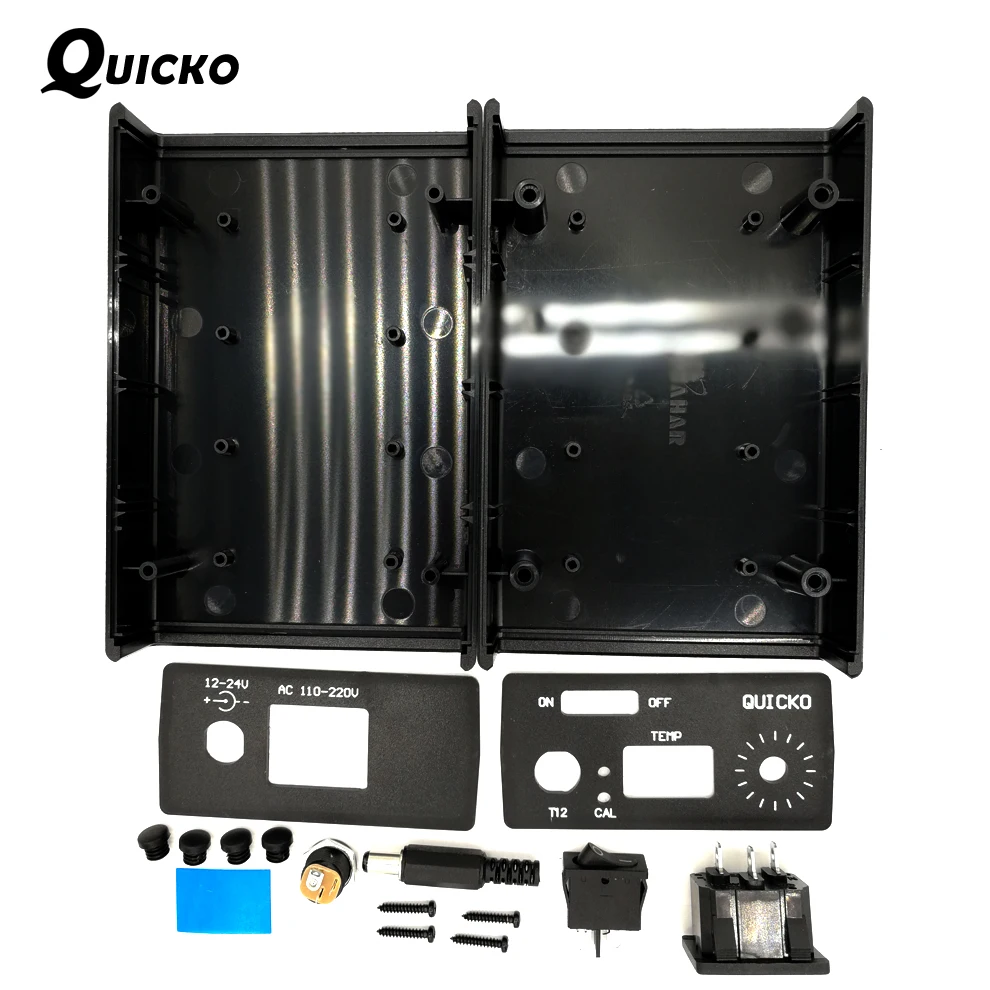 Kopen QUICKO STC T12 LED Digitale Soldeerstation DIY kits ABS plastic Shell nieuwe controller gebruik voor HAKKO T12 Handvat trillingen schakelaar