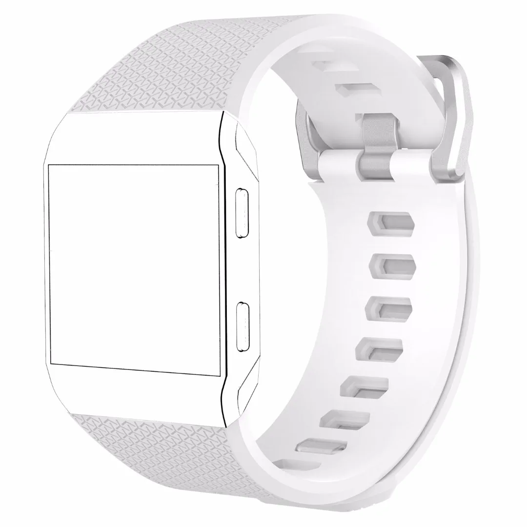 1 шт. сменный силиконовый браслет ремешок для Fitbit Ionic наручный ремешок для спорта на открытом воздухе Фитнес беговые аксессуары Размер L/S - Цвет: White