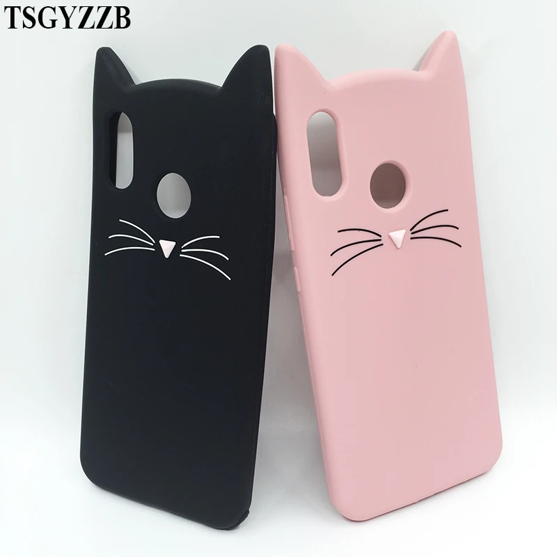 

For Huawei P20 Lite Case Cover Soft Silicone Cute Cat Cover Back Protective Phone Case For Huawei P20 Lite P20lite 5.84" Coque