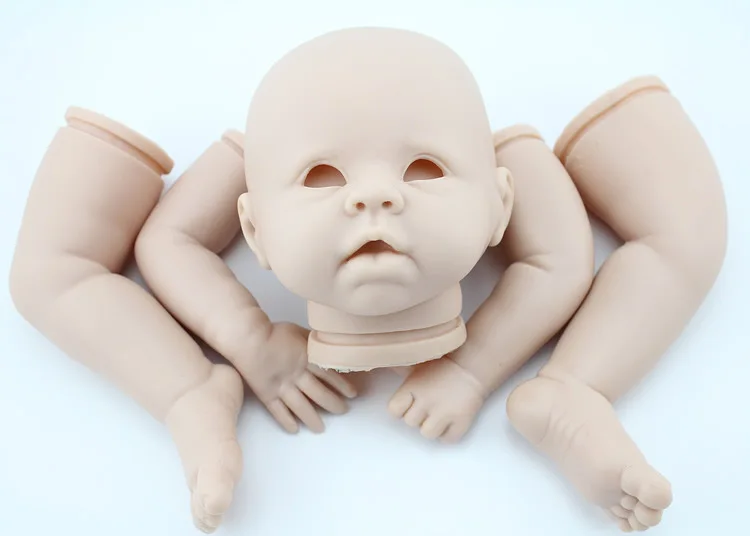 22 дюйма мягкий винил Reborn Baby Doll комплект пресс-форм с ткань тела реалистичные Baby необработанные Неокрашенные Пустые Reborn Baby Doll Наборы