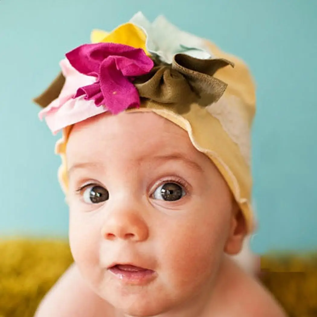 Симпатичные шапочки для новорожденных мальчиков цветок Кепки Дети Головные