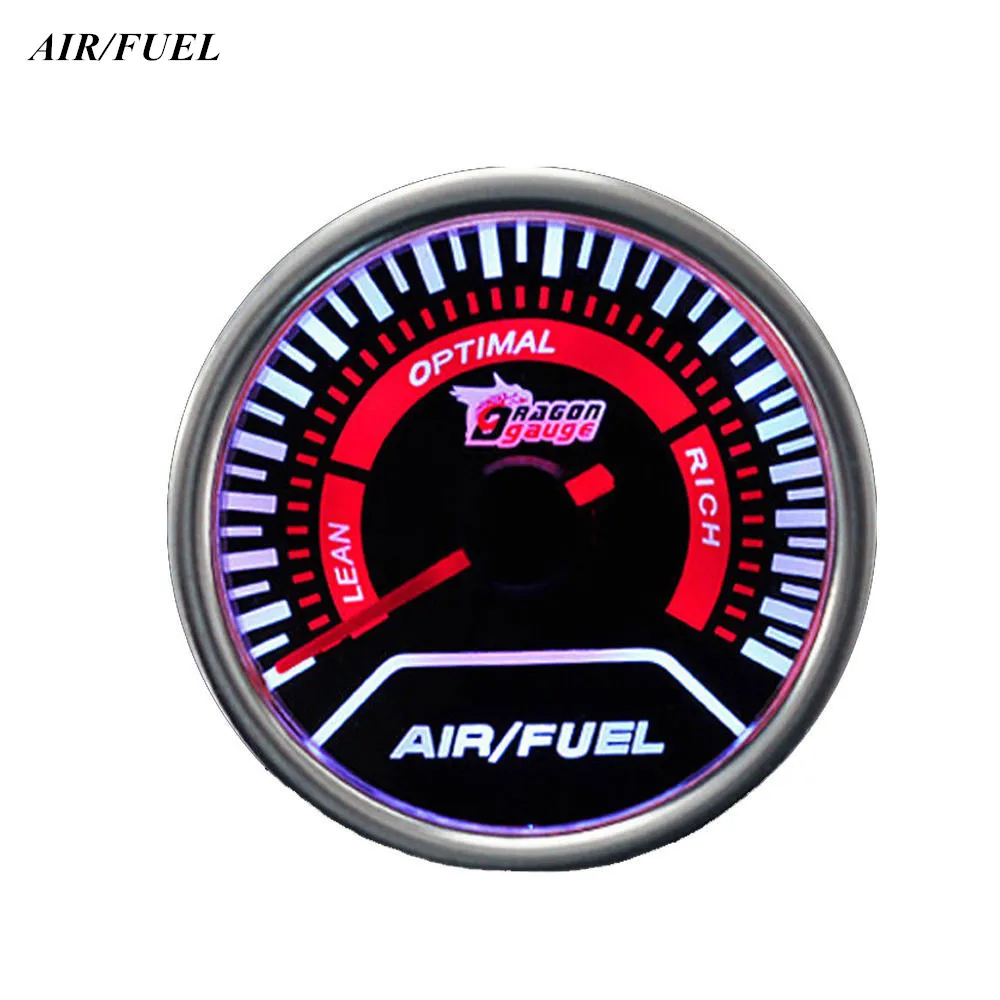 

EE support Universal Automobile Clock Motor Smoke Tint Len 2" 52mm White Shell Indicator Air/Fuel Ratio Gauge Kit Meter XY01