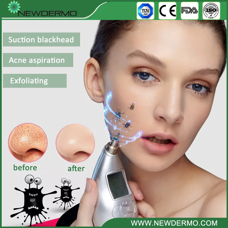 

NEWDERMO New Arrival 2015 Diamond Micro Dermabrasion Machine High Quality Remove Acne Marks Facial Beauty Silver