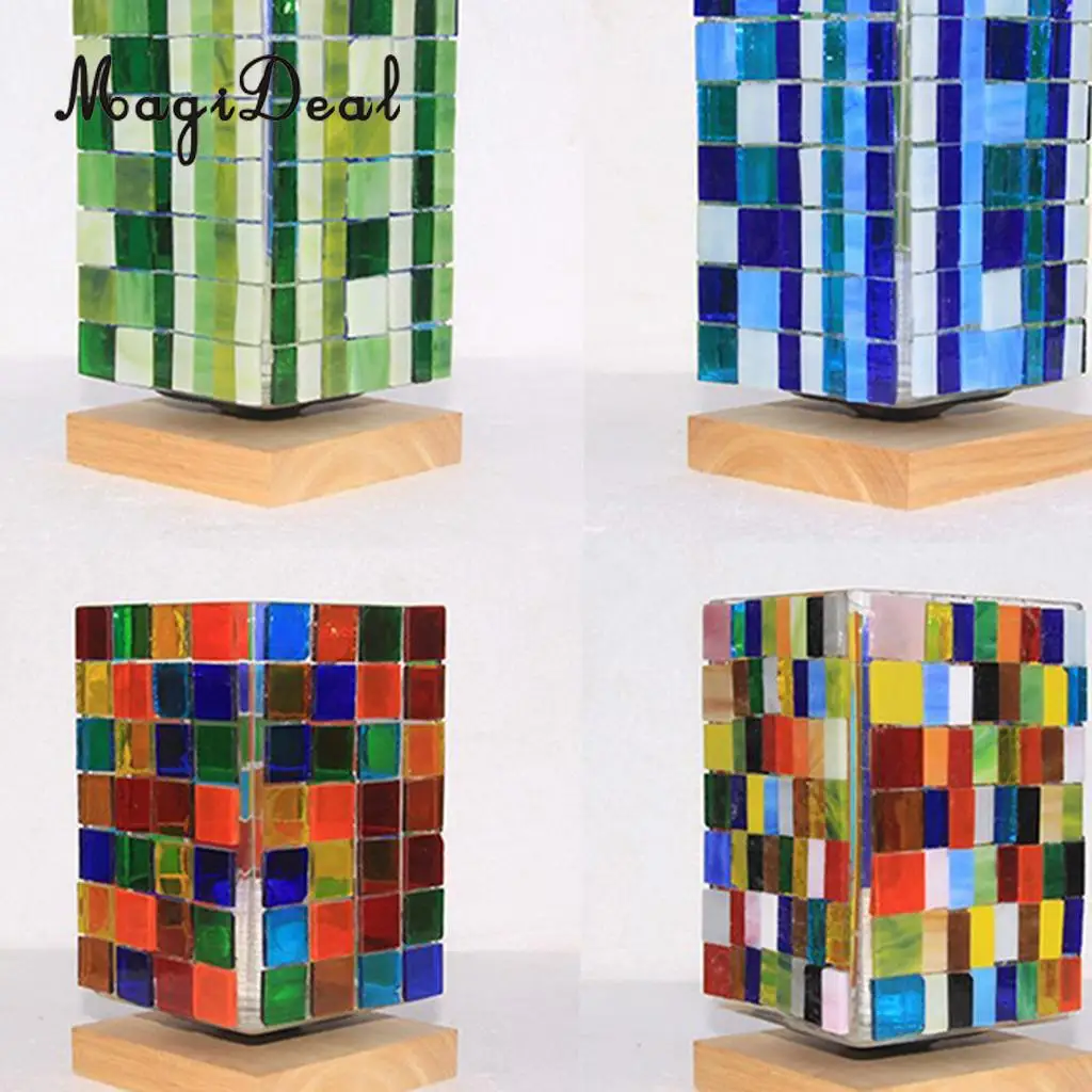 MagiDeal 500 шт разноцветная квадратная стекловидная прозрачная ...